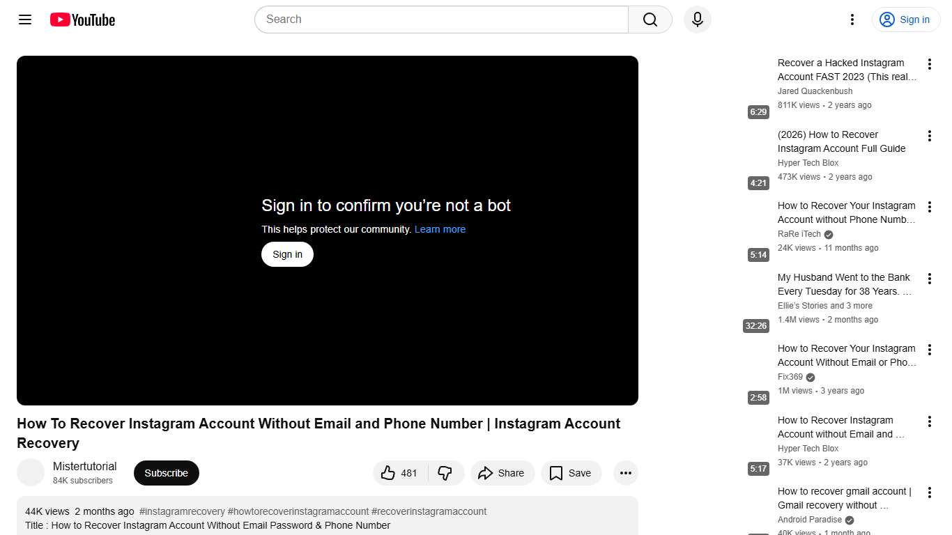 How To Recover Instagram Account Without Email and Phone Number Instagram Account Recovery - YouTube